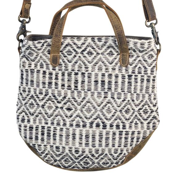 Myra Bag Adjustable/Removeable Crossbody Leather Strap & Double Handles EUC - Picture 1 of 15